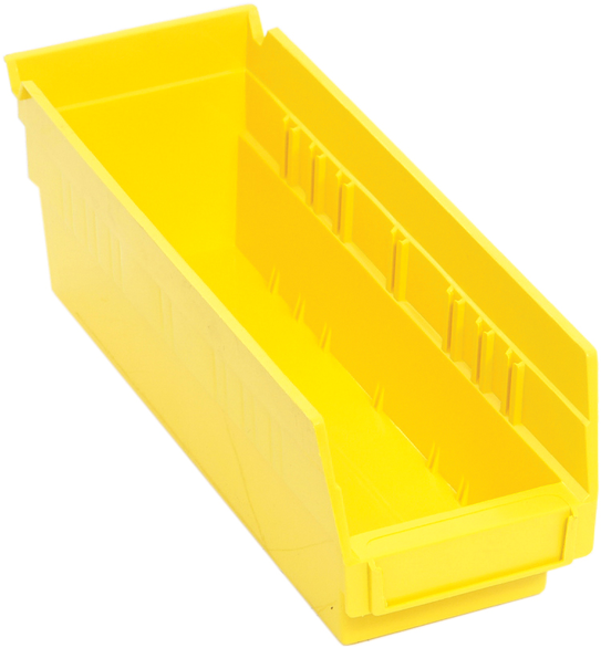 QUASTO QSB101YL, 11-5/8 x 4-1/8 x 4 in, Yellow, Economy Shelf Bin