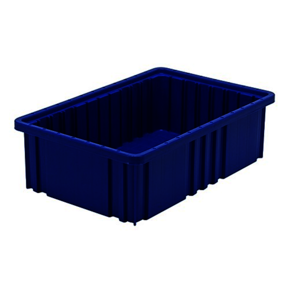QUASTO DG92050BL, 16-1/2 x 10-7/8 x 5 in, Blue, Dividable Grid Container