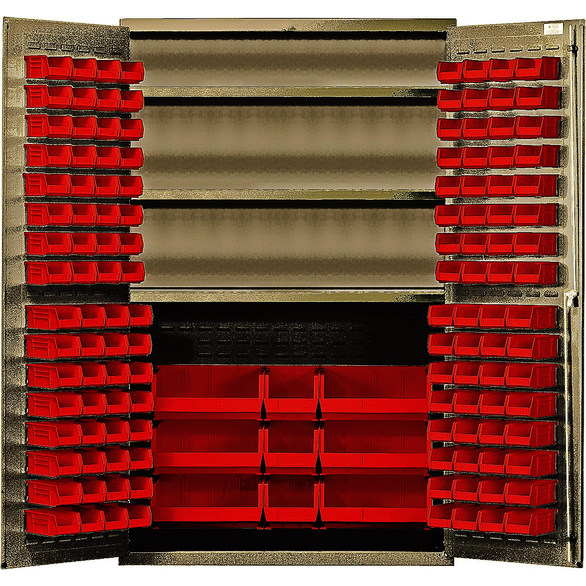 QUASTO QSC-BG-48SRD, 48 x 24 x 78 in, Beige, All-Welded Bin Cabinet