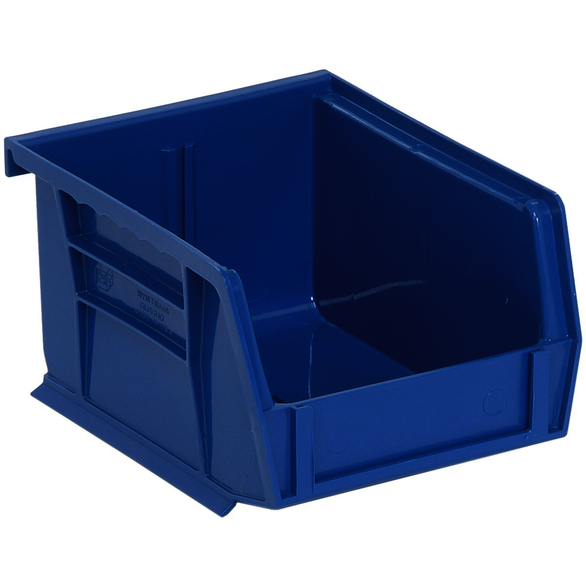QUASTO QUS210BL, 5-3/8 x 4-1/8 x 3 in, Blue, Ultra Stack and Hang Bin