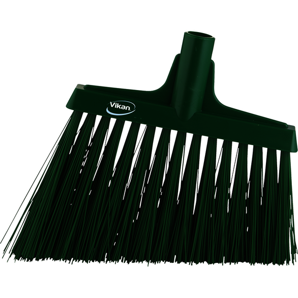REMPRO 29142, 12 in, Green, Extra Stiff Bristle, Angle Broom