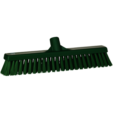 REMPRO 31742, 16 in, Green, Soft/Stiff Bristle, Combo Push Broom