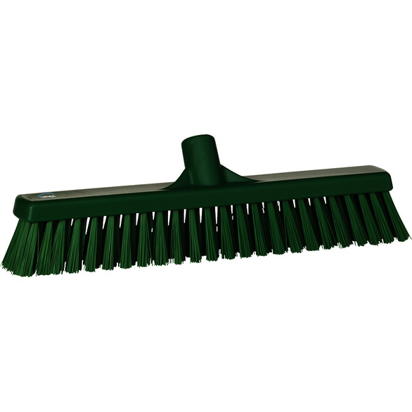 REMPRO 31742, 16 in, Green, Soft/Stiff Bristle, Combo Push Broom