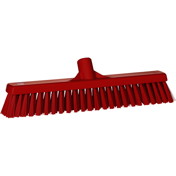 REMPRO 31744, 16 in, Red, Soft/Stiff Bristle, Combo Push Broom