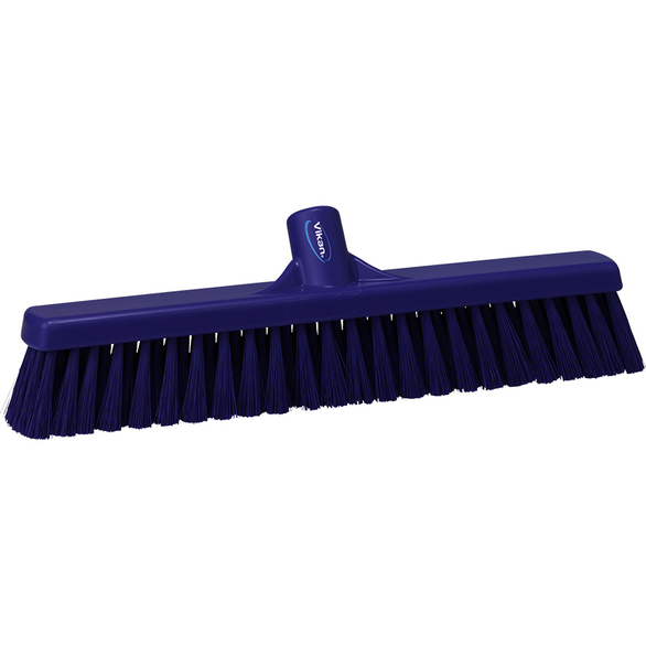 REMPRO 31748, 16 in, Purple, Soft/Stiff Bristle, Combo Push Broom