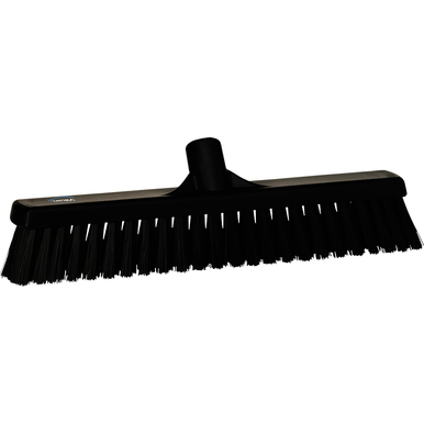 REMPRO 31749, 16 in, Black, Soft/Stiff Bristle, Combo Push Broom