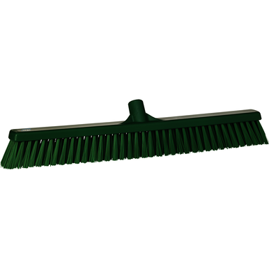 REMPRO 31942, 24 in, Green, Soft/Stiff Bristle, Combo Push Broom