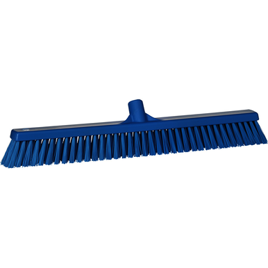 REMPRO 31943, 24 in, Blue, Soft/Stiff Bristle, Combo Push Broom
