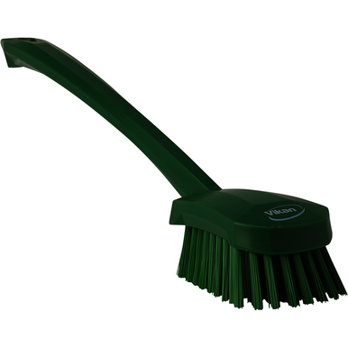 REMPRO 41862, 15.75 in, Green, Stiff Bristle, Long Handle Scrubbing Brush