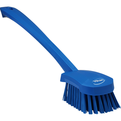 REMPRO 41863, 15.75 in, Blue, Stiff Bristle, Long Handle Scrubbing Brush