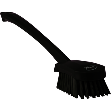 REMPRO 41869, 15.75 in, Black, Stiff Bristle, Long Handle Scrubbing Brush
