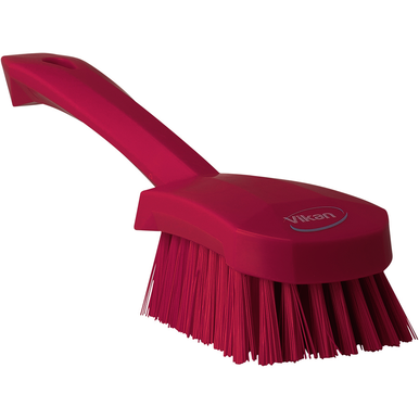 REMPRO 41921, 9.8 in, Pink, Stiff Bristle, Short Handle Scrubbing Brush