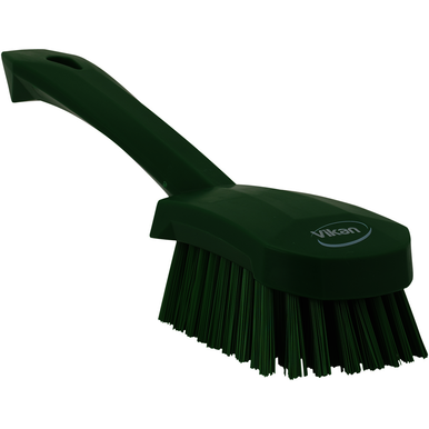 REMPRO 41922, 9.8 in, Green, Stiff Bristle, Short Handle Scrubbing Brush