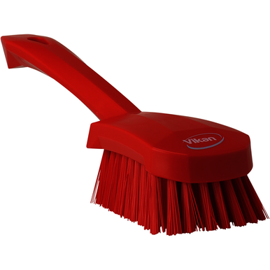 REMPRO 41924, 9.8 in, Red, Stiff Bristle, Short Handle Scrubbing Brush