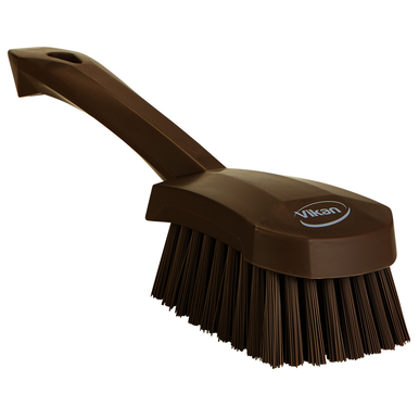 REMPRO 419266, 9.8 in, Brown, Stiff Bristle, Short Handle Scrubbing Brush