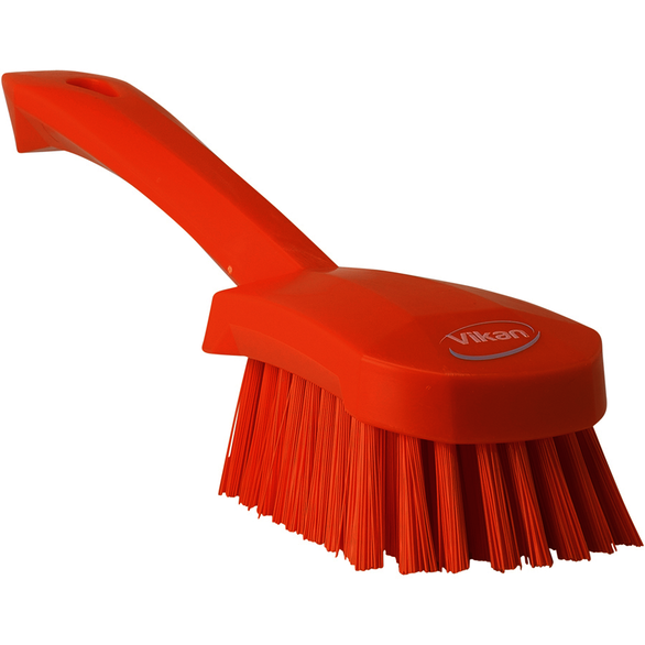 REMPRO 41927, 9.8 in, Orange, Stiff Bristle, Short Handle Scrubbing Brush