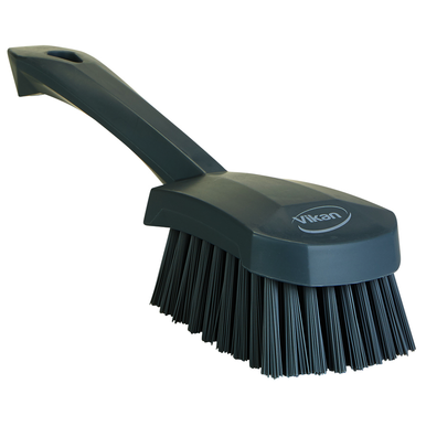 REMPRO 419288, 9.8 in, Gray, Stiff Bristle, Short Handle Scrubbing Brush