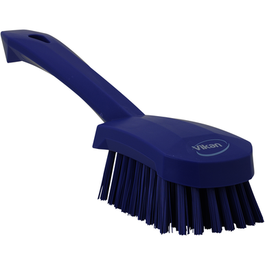 REMPRO 41928, 9.8 in, Purple, Stiff Bristle, Short Handle Scrubbing Brush