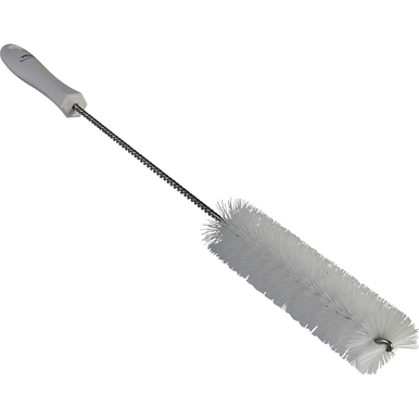 REMPRO 53785, 1.5 in Dia, White, Stiff Bristle, Tube Brush