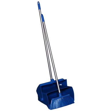 REMPRO 62503, 14.56 in, Blue, Polypropylene, Lobby Dustpan with Broom