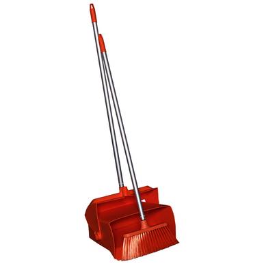 REMPRO 62507, 14.56 in, Orange, Polypropylene, Lobby Dustpan with Broom