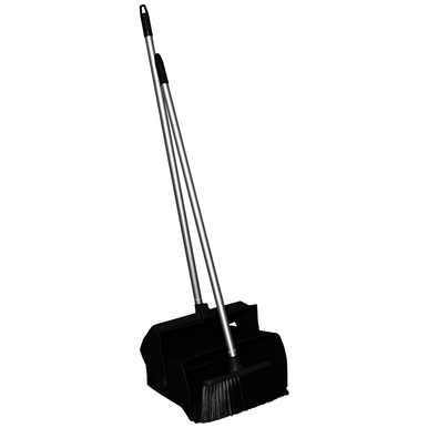 REMPRO 62509, 14.56 in, Black, Polypropylene, Lobby Dustpan with Broom