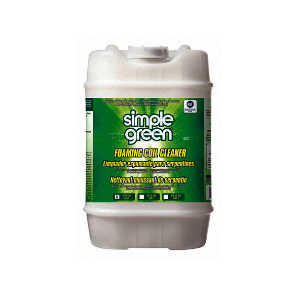 SIMGRE 0100000104005, 5 gal Pail, Alkaline, Biodegradable, Self-Rinsing, Foaming Coil Cleaner