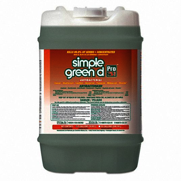 SIMGRE 3300000101005, 5 gal Pail, Concentrated, Disinfectant and Sanitizer