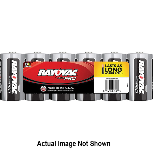 Rayovac Ultra Pro Battery, Alkaline, 1.5 V, D