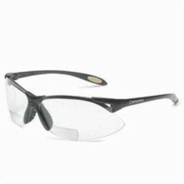 Uvex® by Honeywell A951 A900 Bi-Focal Lens Safety Reading Glasses, +2 Diopter, Clear Lens, Black, Polycarbonate Frame, Polycarbonate Lens, 99.9% UV Protection, ANSI Z87.1-2010, CSA Z94.3