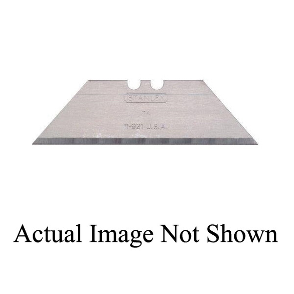 Stanley® 11-921B Heavy Duty Utility Knife Blade, 2-7/16 in, 0.024 in THK, Trapezoid, High Carbon Steel, Stainless