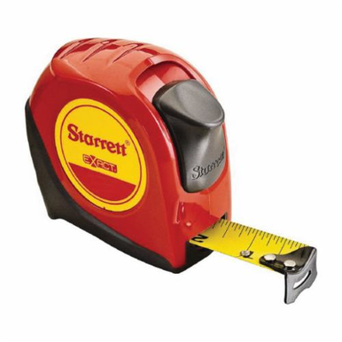 Starrett® KTX1-25-N KTX1 Exact® Pocket Tape, 25 ft L x 1 in W Blade, Nylon Coated Blade, 1/16ths Graduation