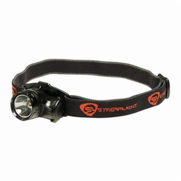 Streamlight® 61400 Enduro® Non-Rechargeable Headlamp With Rubber/Elastic Combo Headstrap, LED Bulb, ABS Housing, 50 Lumens (High), 10 Lumens (Low)