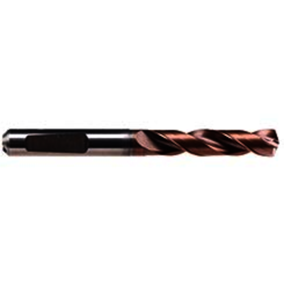Emuge TA504524.0315 EF Series High Performance Stub Length Drill With Through Coolant, Metric, 3.15 mm Dia, 62 mm OAL, Solid Carbide, AlCrN-T37 Coated