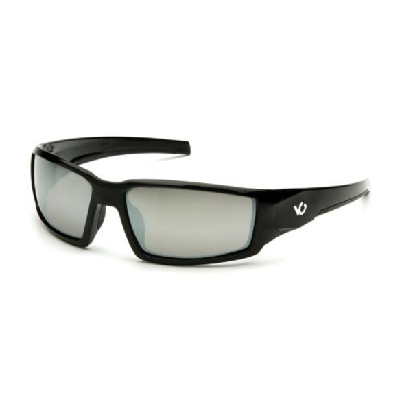 VentureGear™ Pagosa® VGSB570T Safety Eyewear, Anti-Fog Silver Mirror Lens, Black Polycarbonate Frame, Polycarbonate Lens, Specifications Met: ANSI Z87.1