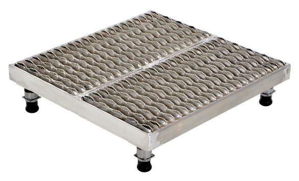 AHW-L-2424-A ALUM STAND 6-3/4-8-3/4X24X2