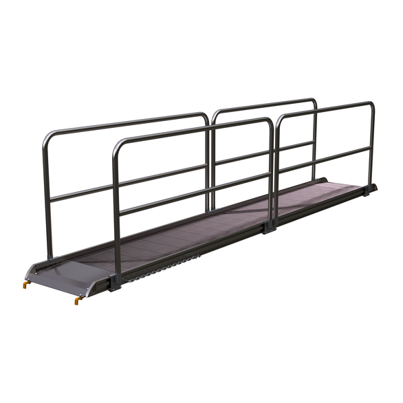 ALUM WALK RAMP W/RAIL HOOK 192 X 28 IN