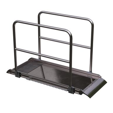 ALUM WALK RAMP W/RAIL OVERLAP 72 X 28 IN