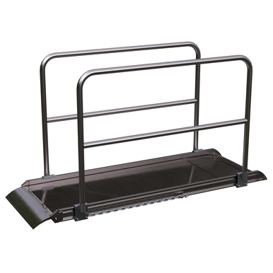 ALUM WALK RAMP W/RAIL OVERLAP 96 X 28 IN