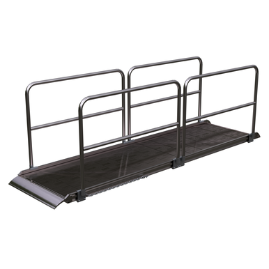 ALUM WALK RAMP W/RAIL OVERLAP 144 X 38IN