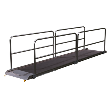 ALUM WALK RAMP W/RAIL HOOK 192 X 38 IN