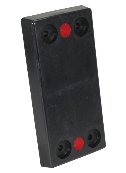 RECTANGLE MOLDED RUBBER BUMPER 3X24X12