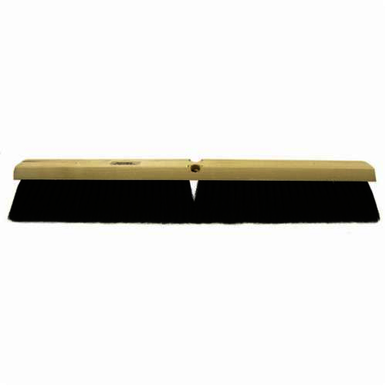 Vortec Pro 25231 Threaded Tip Push Broom, 18 in OAL, 3 in Trim, Medium Sweep Face, Black Tampico Bristle