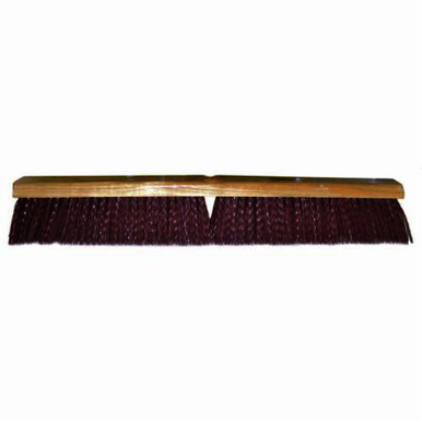 Vortec Pro 25239 Threaded Tip Push Broom, 24 in OAL, 3-1/4 in Trim, Maroon Polypropylene Bristle