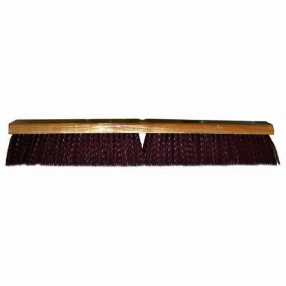 Vortec Pro 25239 Threaded Tip Push Broom, 24 in OAL, 3-1/4 in Trim, Maroon Polypropylene Bristle