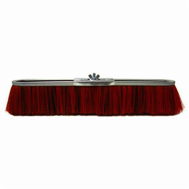 Vortec Pro 25291 Push Broom, 24 in OAL, 3 in Trim, Medium Sweep Face, Red Polypropylene Bristle