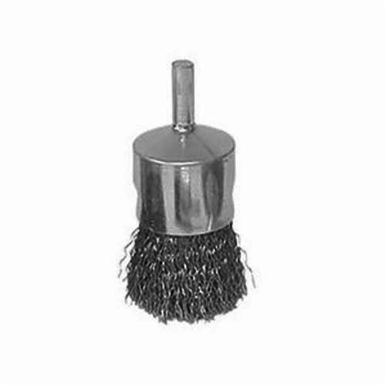 Vortec Pro 36250 Stem Mount End Brush, 3/4 in, Crimped, 0.02 in, Steel Fill, 7/8 in L Trim