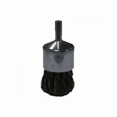 Vortec Pro 36288 Stem Mount End Brush, 1 in, Knot, 0.014 in, Steel Fill, 7/8 in L Trim