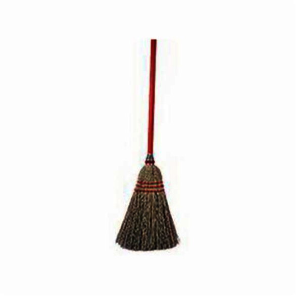 Vortec Pro 70300 Toy/Lobby Broom, 40 in OAL, 11 in Trim, Gray Corn/Fiber Bristle