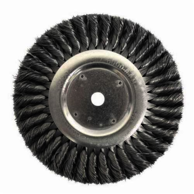 Weiler 08375 Wheel Brush, 8 in Dia Brush, 5/8 in W Face, 0.0118 in Dia Standard/Twist Knot Filament/Wire, 5/8-11 Arbor Hole